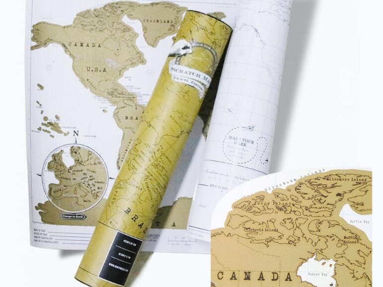 The best gold scratch off map of the world you should have